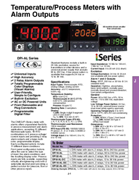 Thumbnail of document Data Sheet - DPI32-AL Iseries 1/32, 16, 1/8 DIN, Temp/Process Meters w/Alarm Outputs